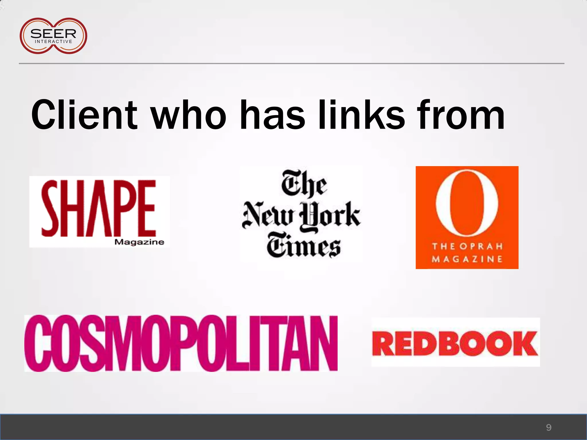 9Client who has links from