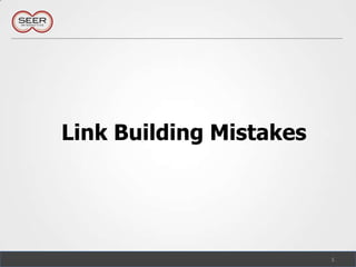Link Building Mistakes 1 