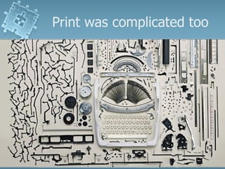 Print was complicated too
 