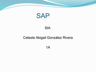 SAP
SIA
Celeste Abigail González Rivera
1A
 