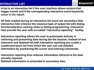 SAP-ABAP-List-Processing.ppt
