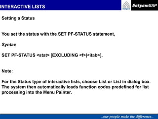 Set Syntax Excluding SAP-ABAP-List-Processing.ppt