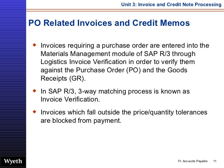 credit invoices