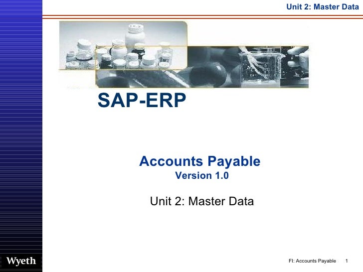 SAP Accounts Payable Master Data http//sapdocs.info
