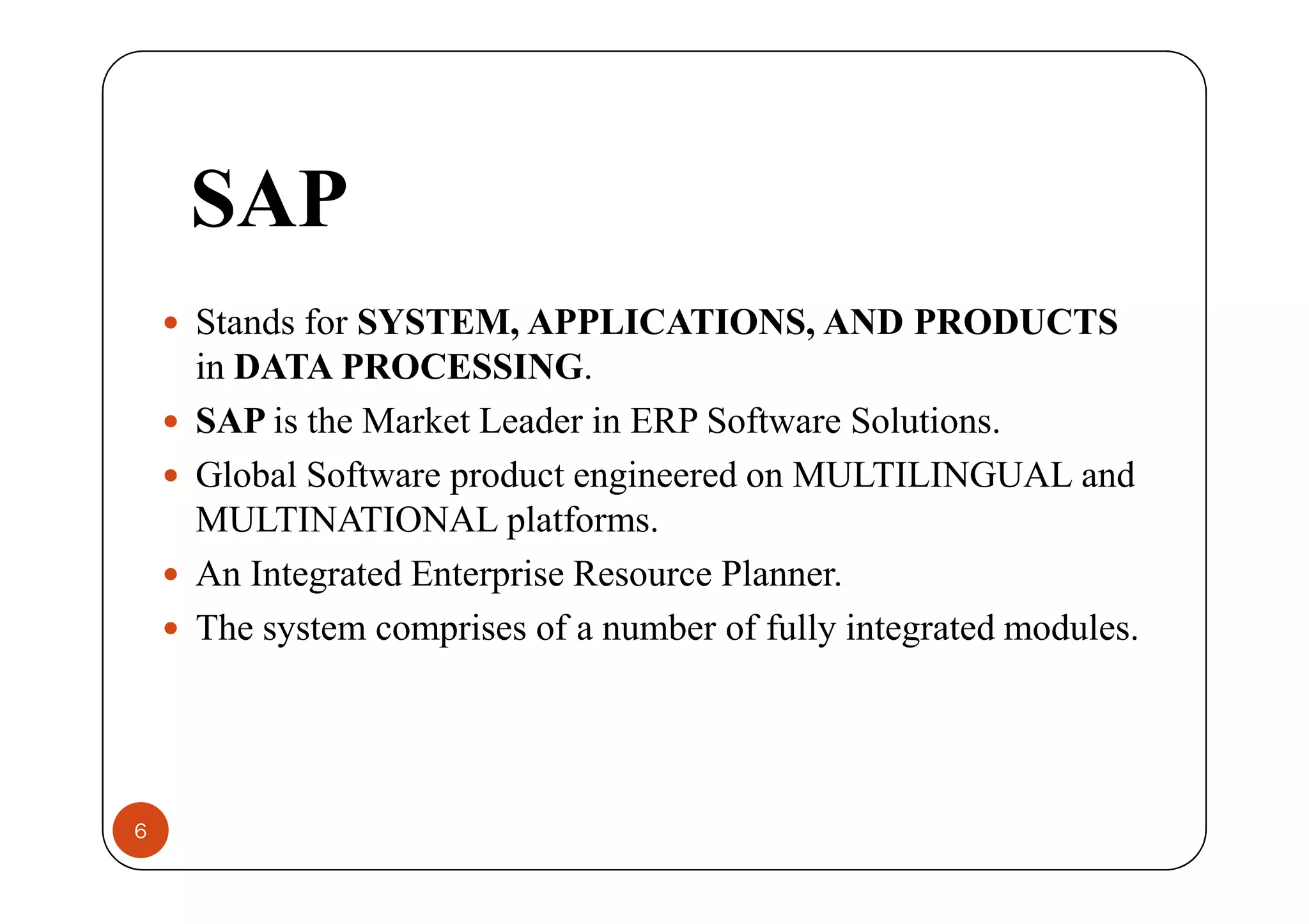 SAP ENTERPRISE APPLICATION SOFTWARE visual data 8