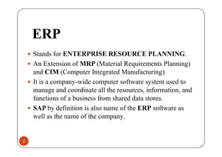 Sap an enterprise application | PPT