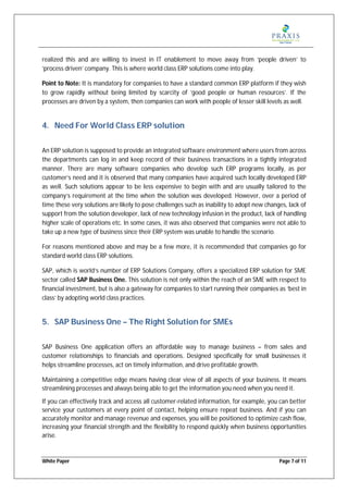 Sap Business One - The Right Solution for SMEs | PDF
