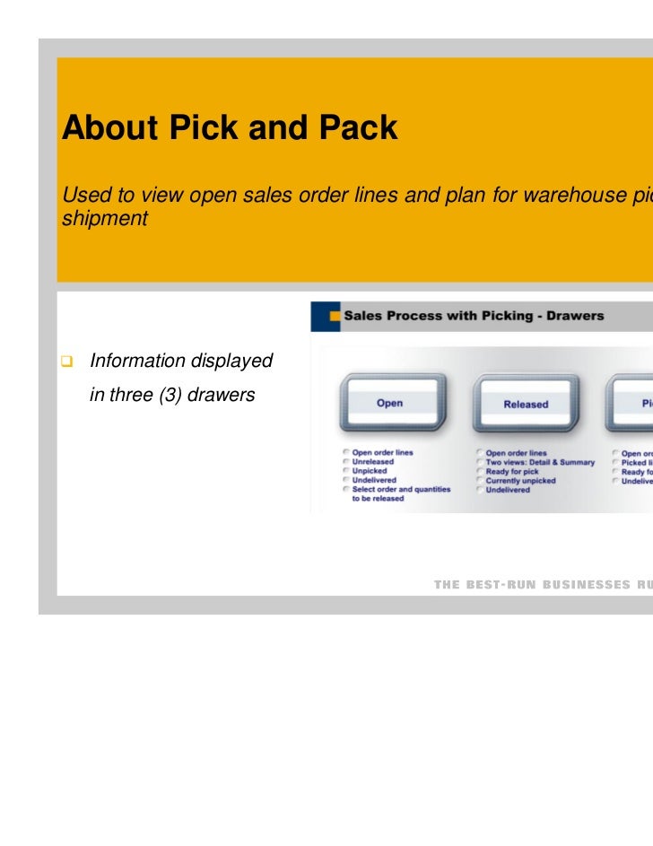 SAP BusinessOnePickandPack