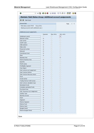 Sap Configuration Guide SAP Configuration Guide for Functional Modules (Based on IDES) | PDF
