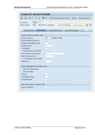 SAP Configuration Guide for Functional Modules (Based on IDES) | PDF