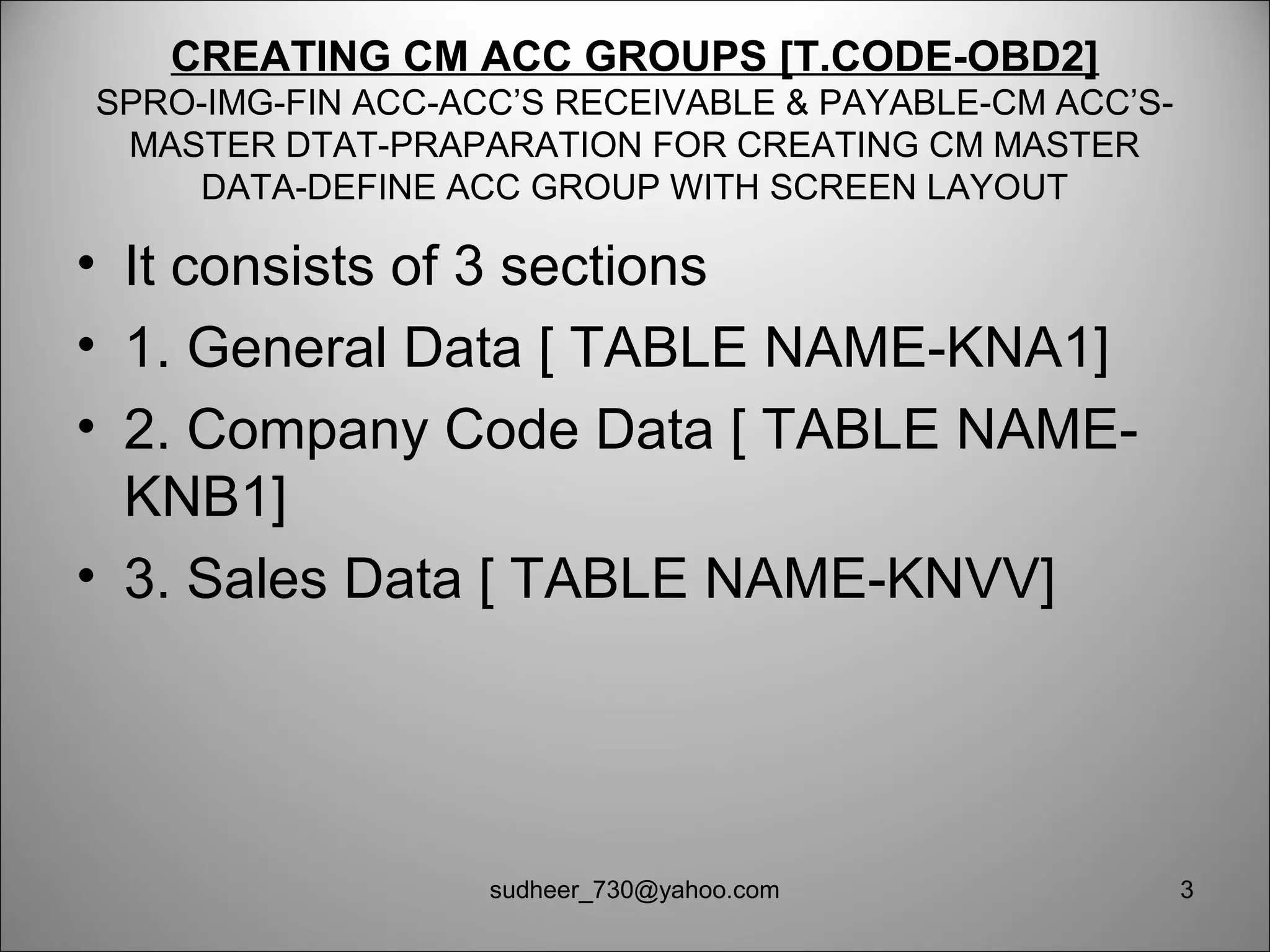 Sap customer creation | PPT