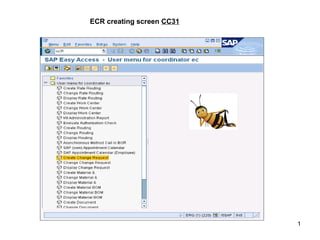 ECR creating screen  CC31 