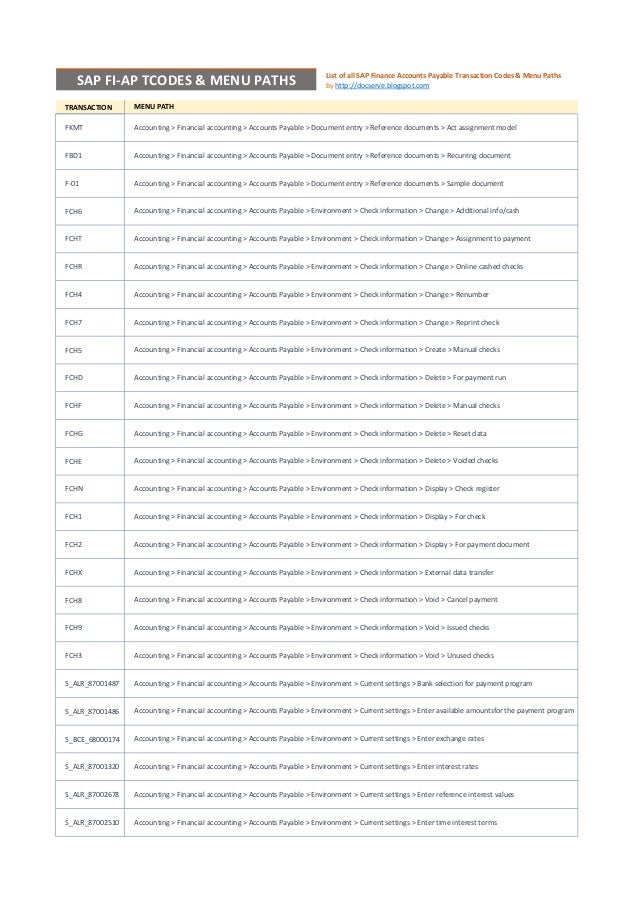 document f-01 sample PATHS MENU & FI AP SAP TCODES document f-01 sample PATHS MENU & FI AP SAP TCODES