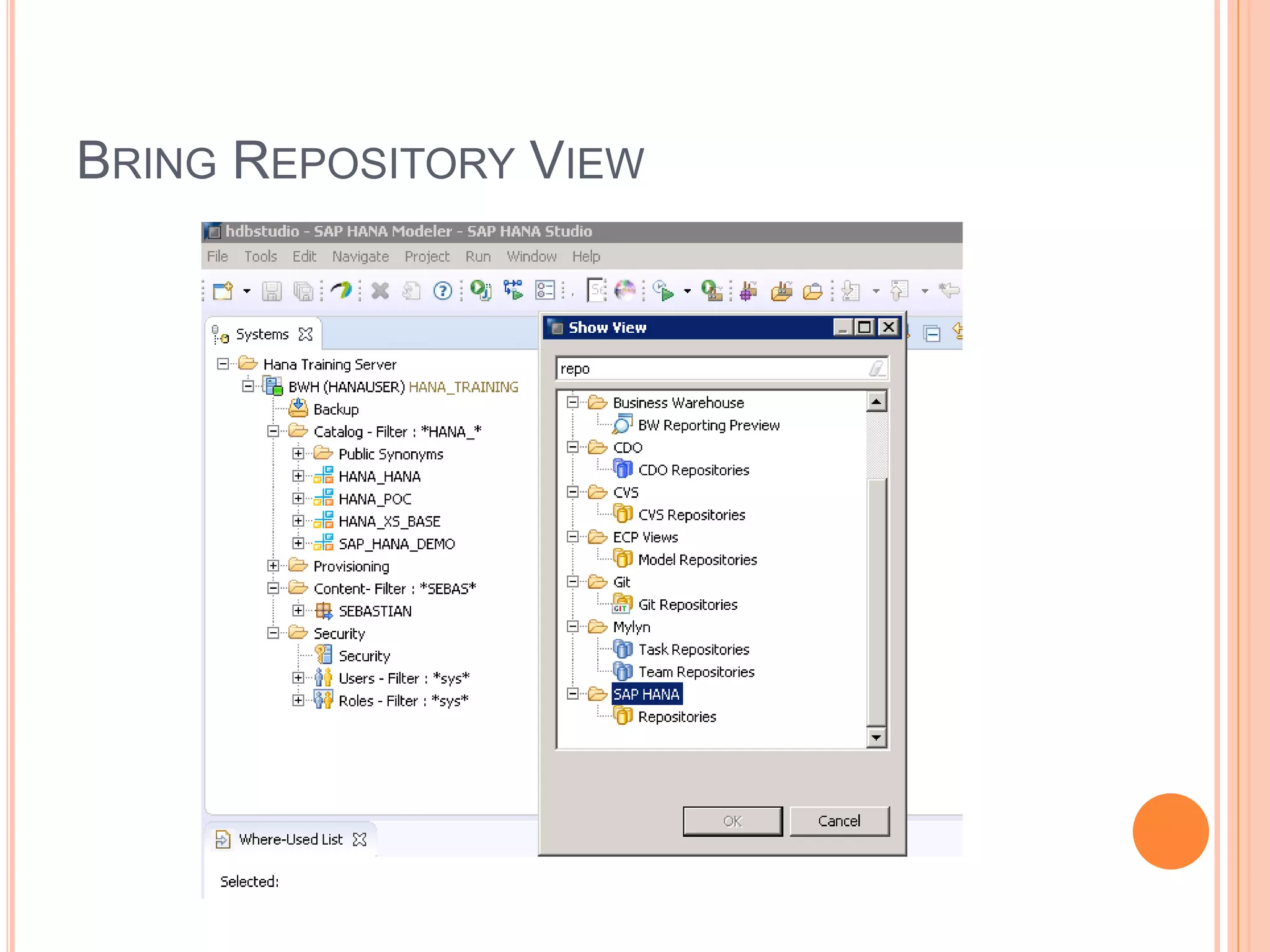 BRING REPOSITORY VIEW
 
