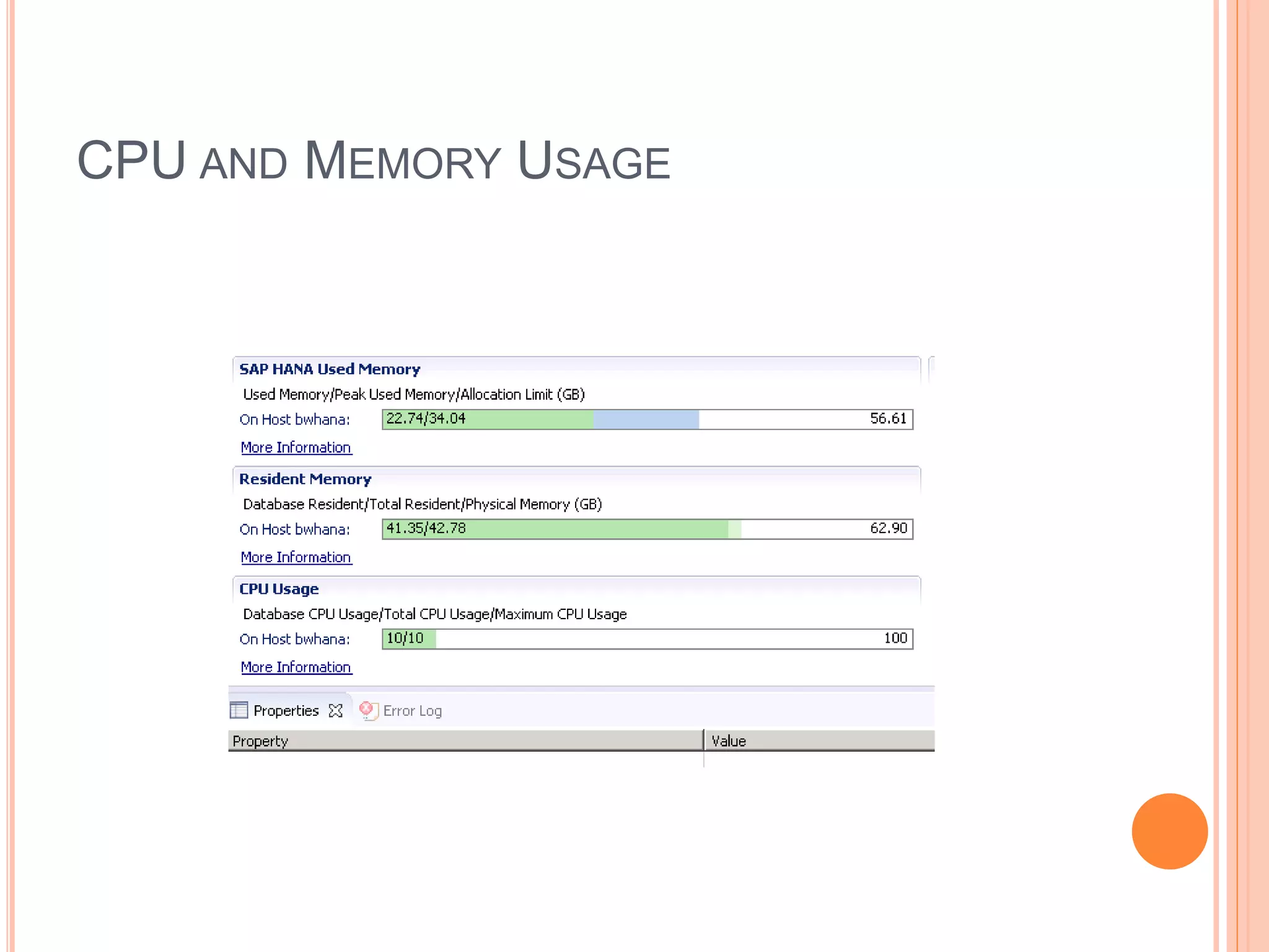 CPU AND MEMORY USAGE
 