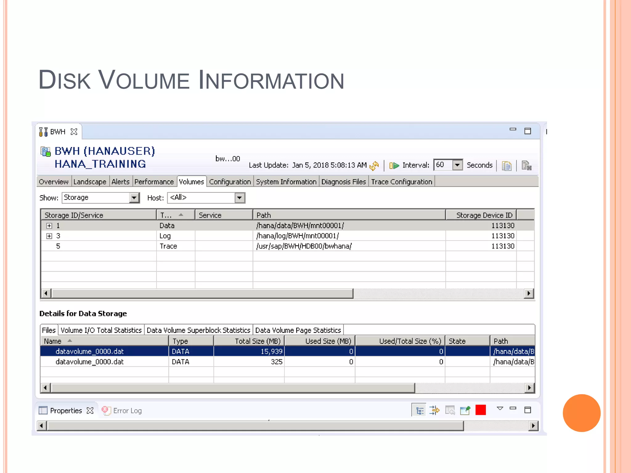 DISK VOLUME INFORMATION
 