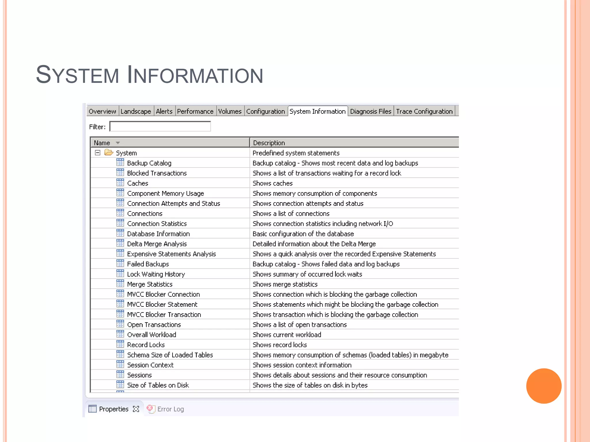SYSTEM INFORMATION
 