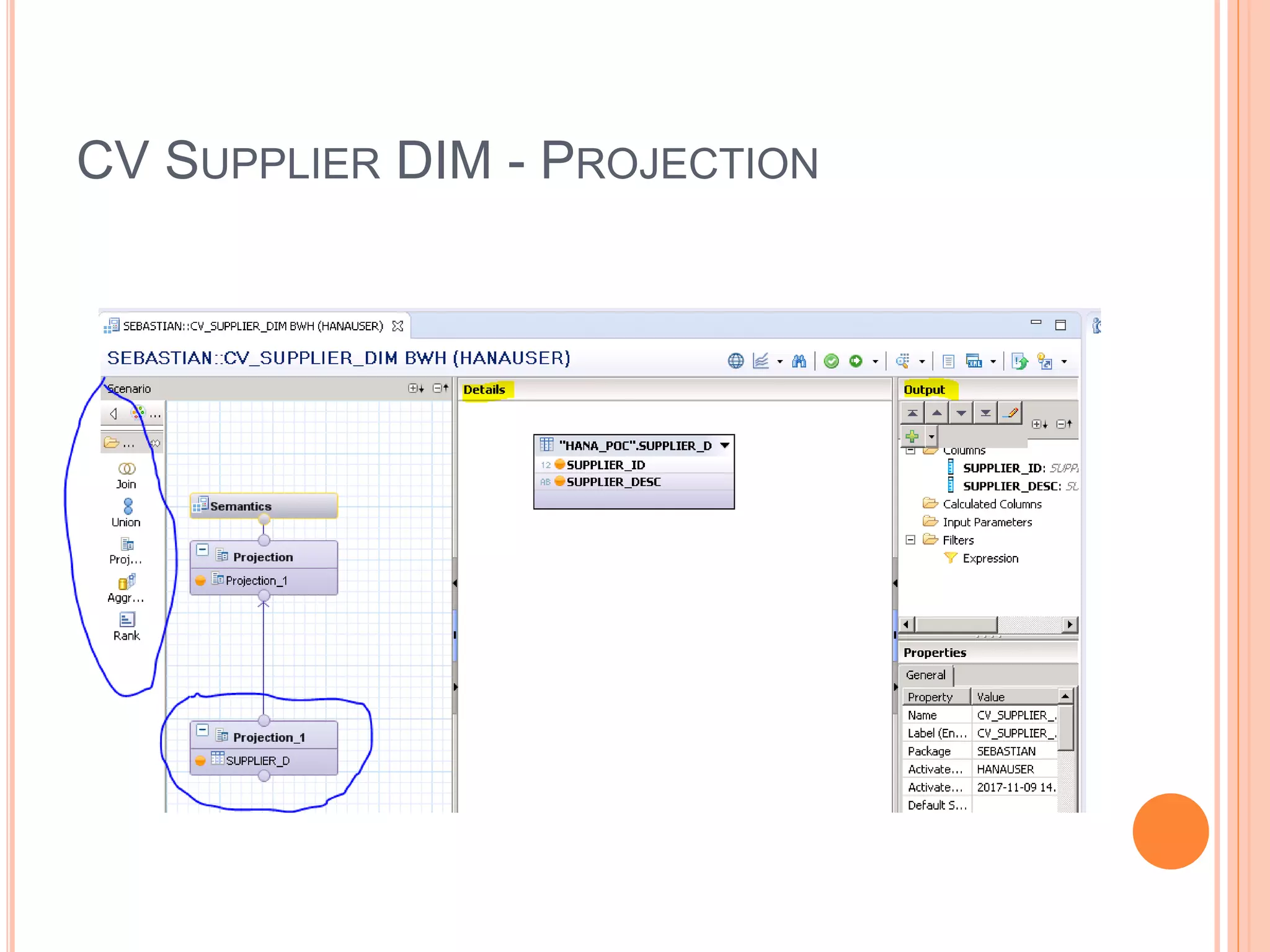 CV SUPPLIER DIM - PROJECTION
 