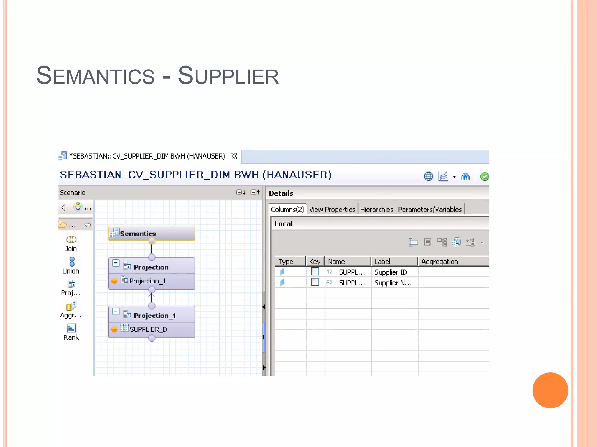 SEMANTICS - SUPPLIER
 