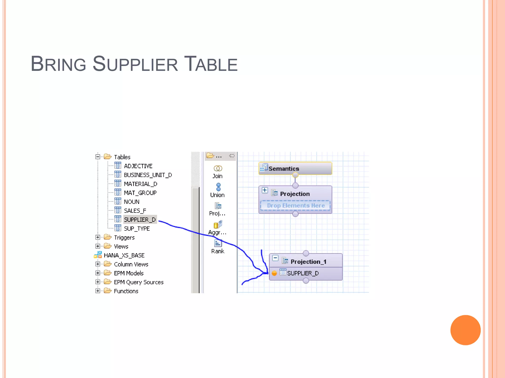 BRING SUPPLIER TABLE
 