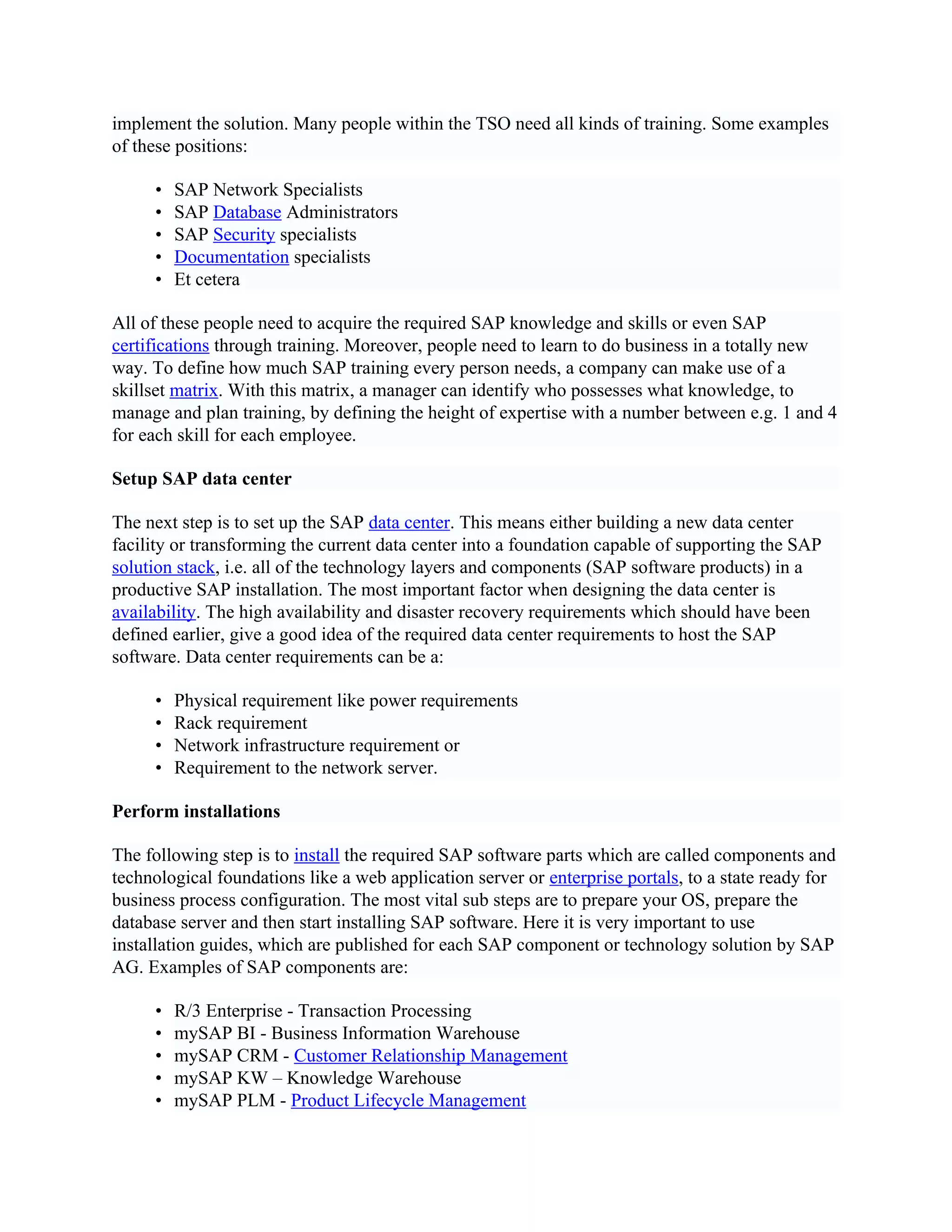 Sap Implementation Life Cycle Complete Process
