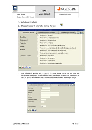 Sap User Guide.pdf Sap - Initiation Manual | PDF