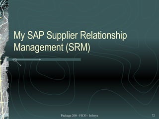 My SAP Supplier Relationship Management (SRM) 