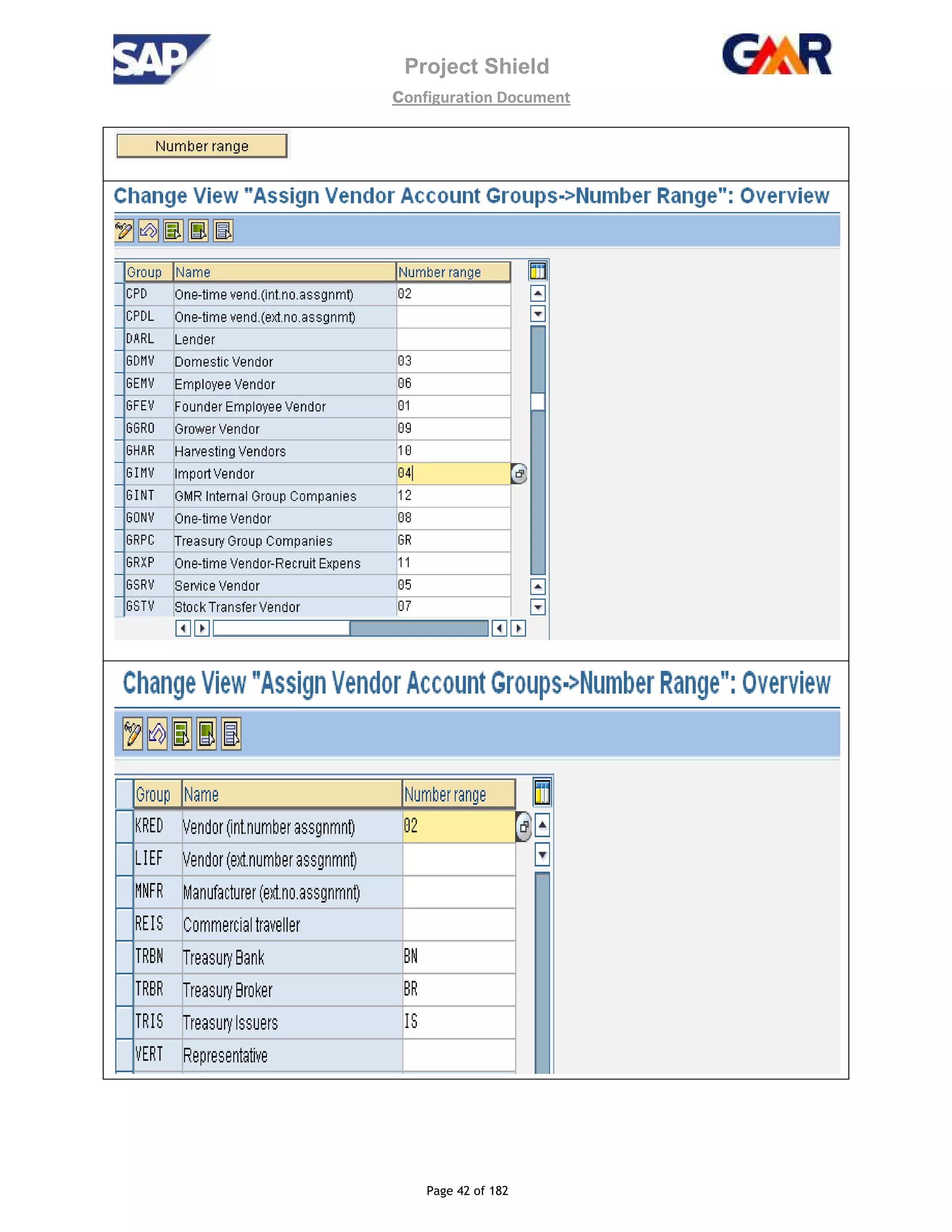 Project Shield
configuration Document
Page 42 of 182
 