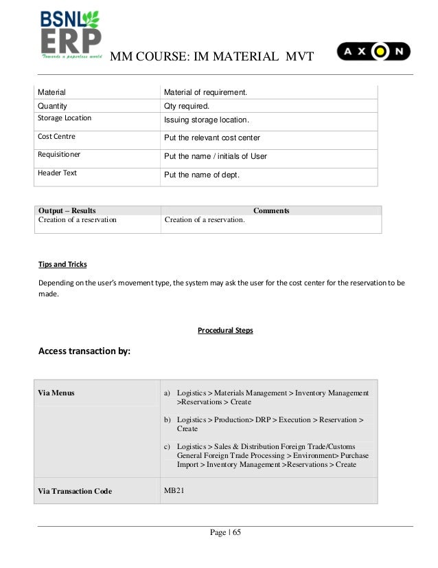 Sap Material Management User Manual Sap Material Management User Manual