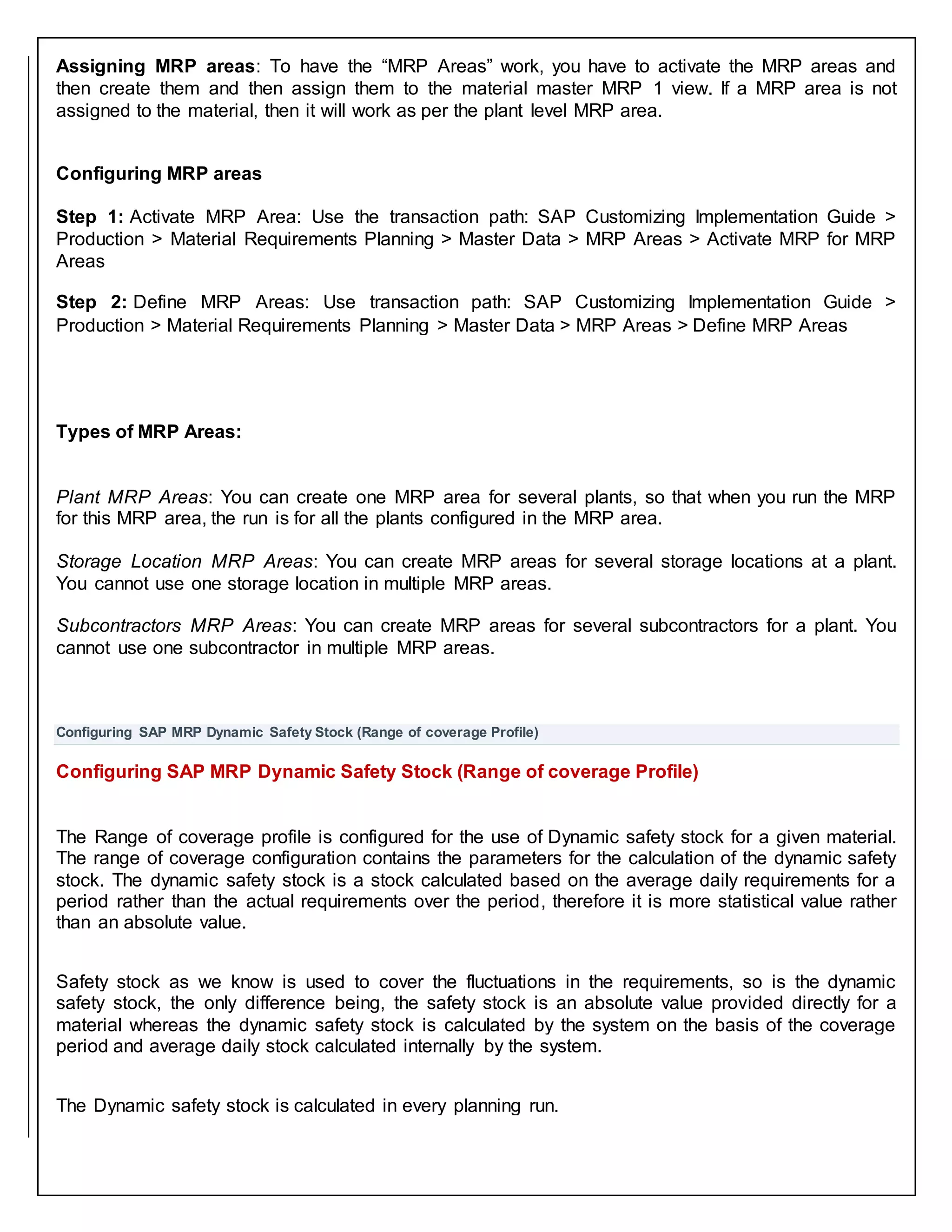 Sap mrp-configuration-pp | DOCX | Business | Business and Finance