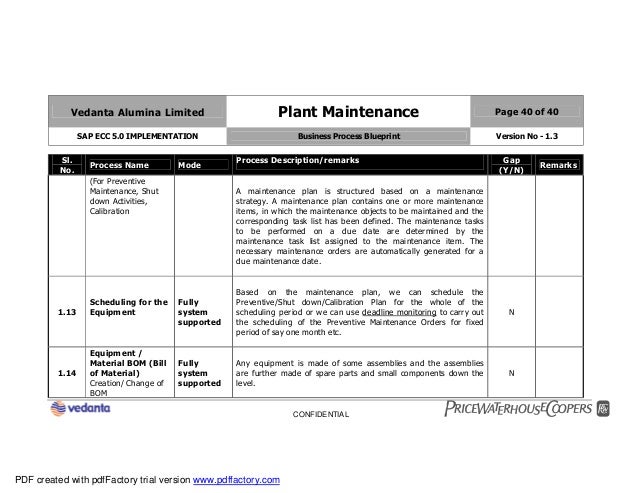 maintenance items