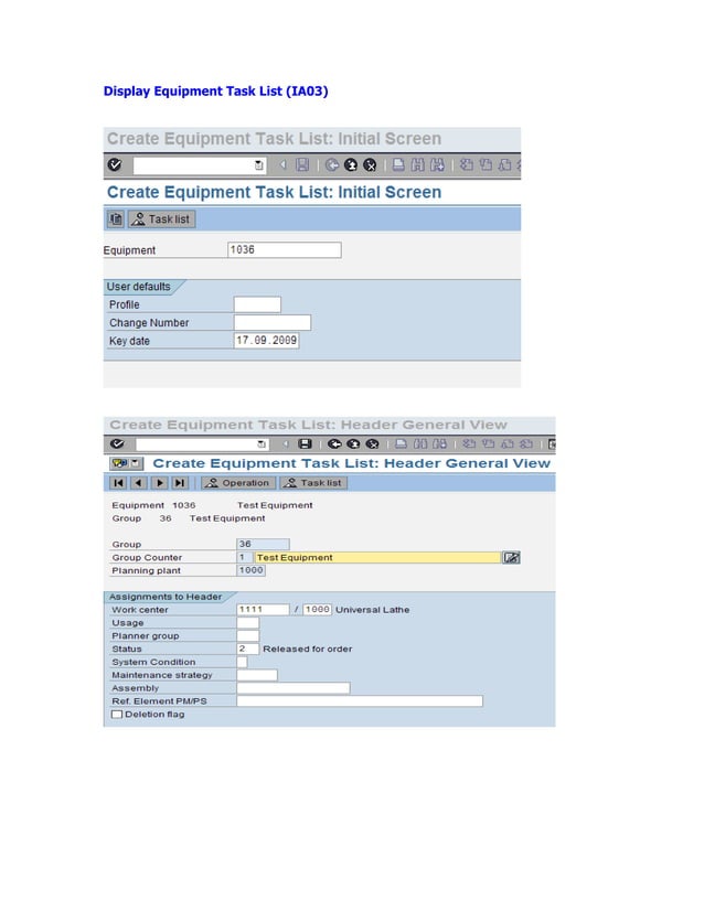 SAP PM Master Data Training Guide | PDF