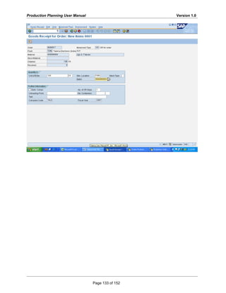 Production Planning User Manual Version 1.0
Page 133 of 152
 