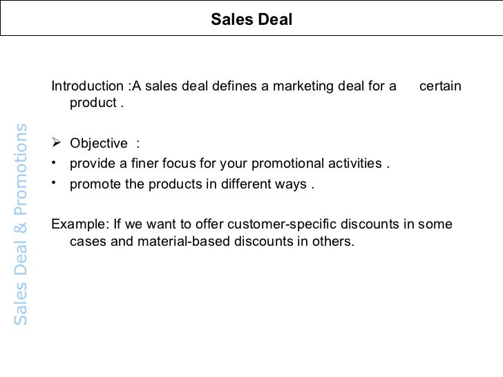 Sap deals and promotions
