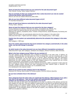 Sap Sd Sample Questions | PDF