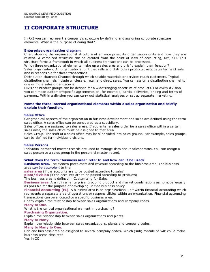 sap sd sample resume