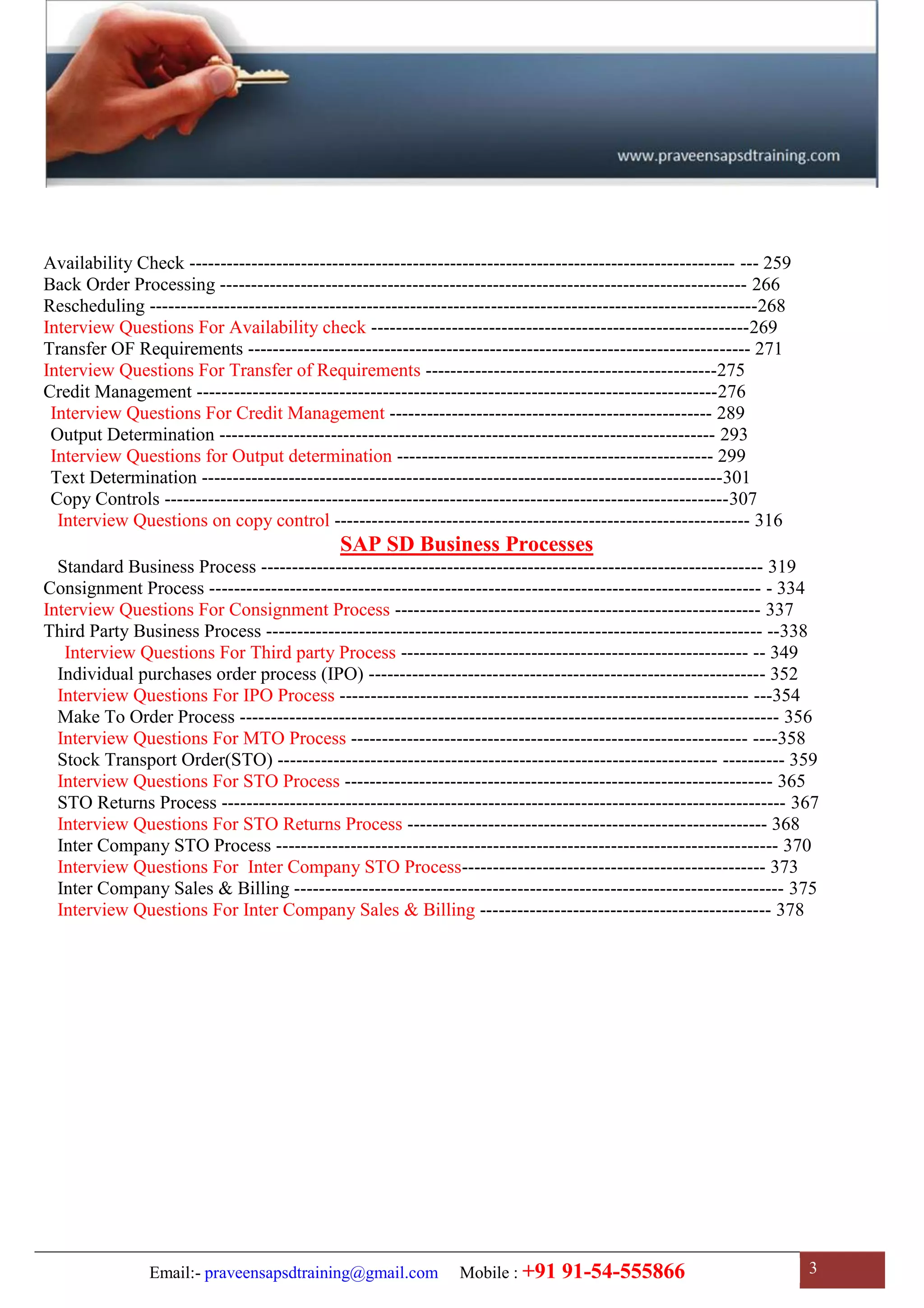 SAP SD Training | SAP SD Configuration Guide | SAP SD Study Material | PDF