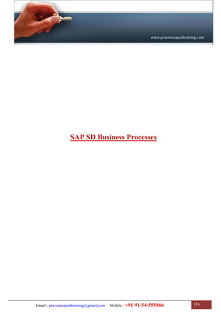 SAP SD Training | SAP SD Configuration Guide | SAP SD Study Material | PDF