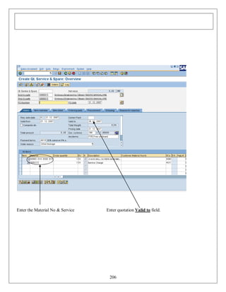 Enter the Material No & Service

Enter quotation Valid to field.

206

 