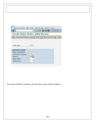 Now press ENTER to continue. The Overview screen will be as follows:

216

 