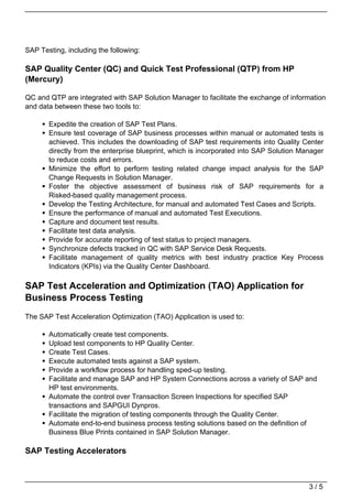 SAP Testing | PDF