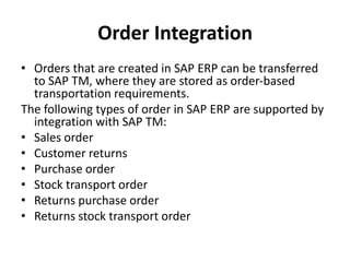 SAP Transportation Management Document reference | PPTX