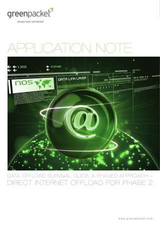 APPLICATION NOTE




DATA OFFLOAD SURVIVAL GUIDE, A PHASED APPROACH –
DIRECT INTERNET OFFLOAD FOR PHASE 2




                                    www.greenpacket.com
 