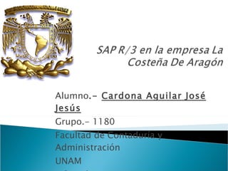 Alumno .-  Cardona Aguilar José Jesús Grupo.- 1180 Facultad de Contaduría y Administración UNAM Informática Teoría del Conocimiento 
