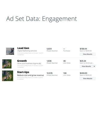 Ad Set Data: Engagement
 