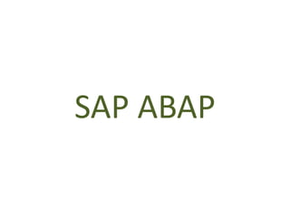 SAP ABAP
 