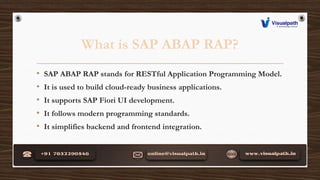 SAP ABAP Course | SAP ABAP RAP Online Training | Visualpath.pptx