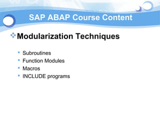 Sapabapcoursecontent 130302033356-phpapp02 | PPT