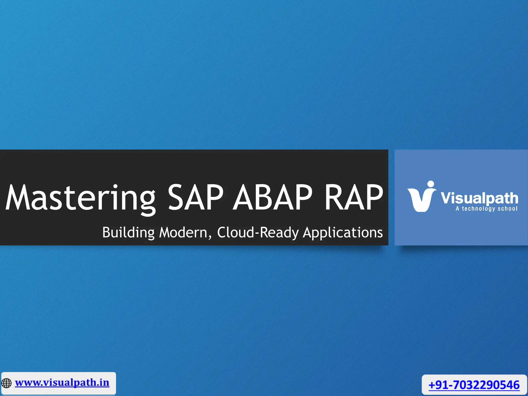 Mastering SAP ABAP RAP
Building Modern, Cloud-Ready Applications
 
