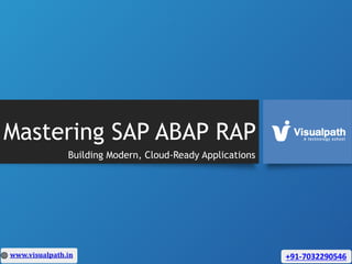 SAP ABAP RAP Online Training | SAP ABAP Training | PPTX